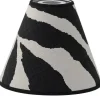 Toppringsskärmar-Hallbergs Zebra Toppringskräm Ø22cm Svart/Vit