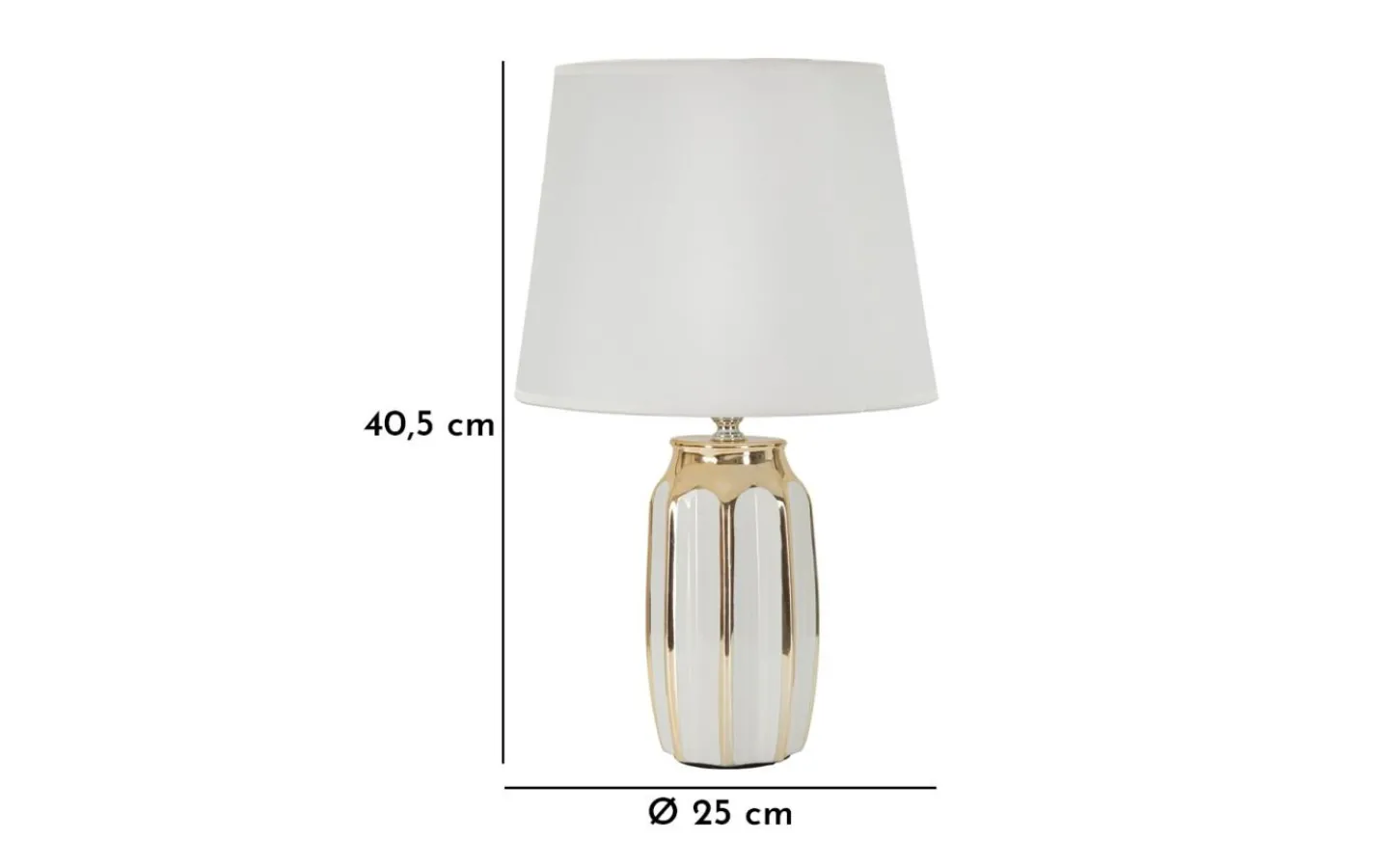 Bordslampor-Mauro Ferretti Zenit Bordslampa 40,5cm Vit/Guld