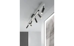 Avlånga Takspotlights|Takspot Med Minst 4 Lampor-Trio Lighting Zeno Spotlight LED 6-delat borstat aluminium/mattsvart