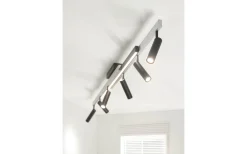 Avlånga Takspotlights|Takspot Med Minst 4 Lampor-Trio Lighting Zeno Spotlight LED 6-delat borstat aluminium/mattsvart