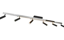 Avlånga Takspotlights|Takspot Med Minst 4 Lampor-Trio Lighting Zeno Spotlight LED 6-delat borstat aluminium/mattsvart