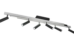 Avlånga Takspotlights|Takspot Med Minst 4 Lampor-Trio Lighting Zeno Spotlight LED 6-delat borstat aluminium/mattsvart