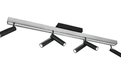 Avlånga Takspotlights|Takspot Med Minst 4 Lampor-Trio Lighting Zeno Spotlight LED 6-delat borstat aluminium/mattsvart