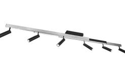 Avlånga Takspotlights|Takspot Med Minst 4 Lampor-Trio Lighting Zeno Spotlight LED 6-delat borstat aluminium/mattsvart