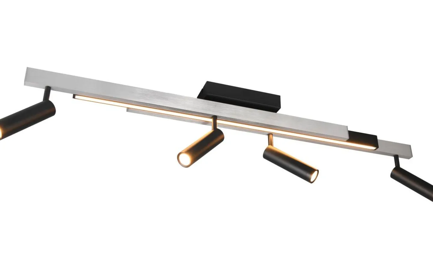 Avlånga Takspotlights|Takspot Med Minst 4 Lampor < Trio Lighting Zeno Spotlight LED 4-delat borstat aluminium/mattsvart