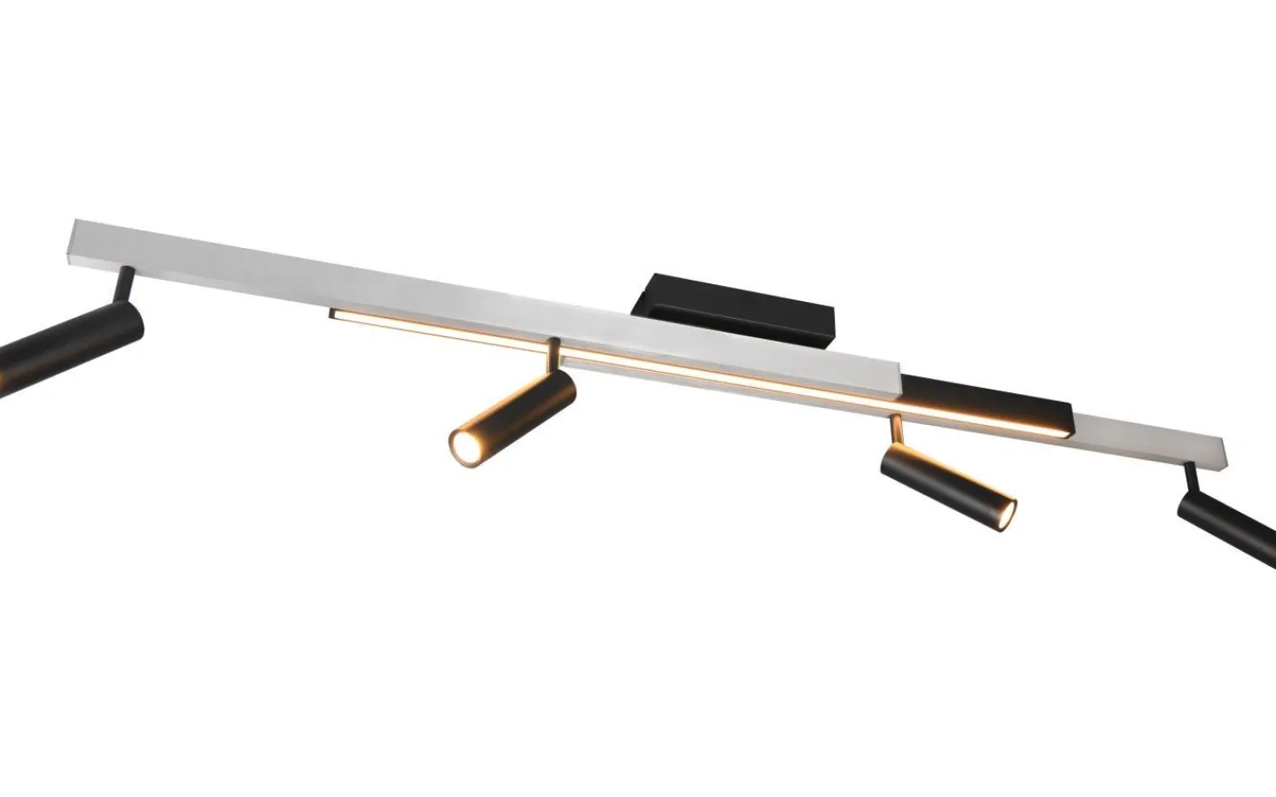 Avlånga Takspotlights|Takspot Med Minst 4 Lampor < Trio Lighting Zeno Spotlight LED 4-delat borstat aluminium/mattsvart