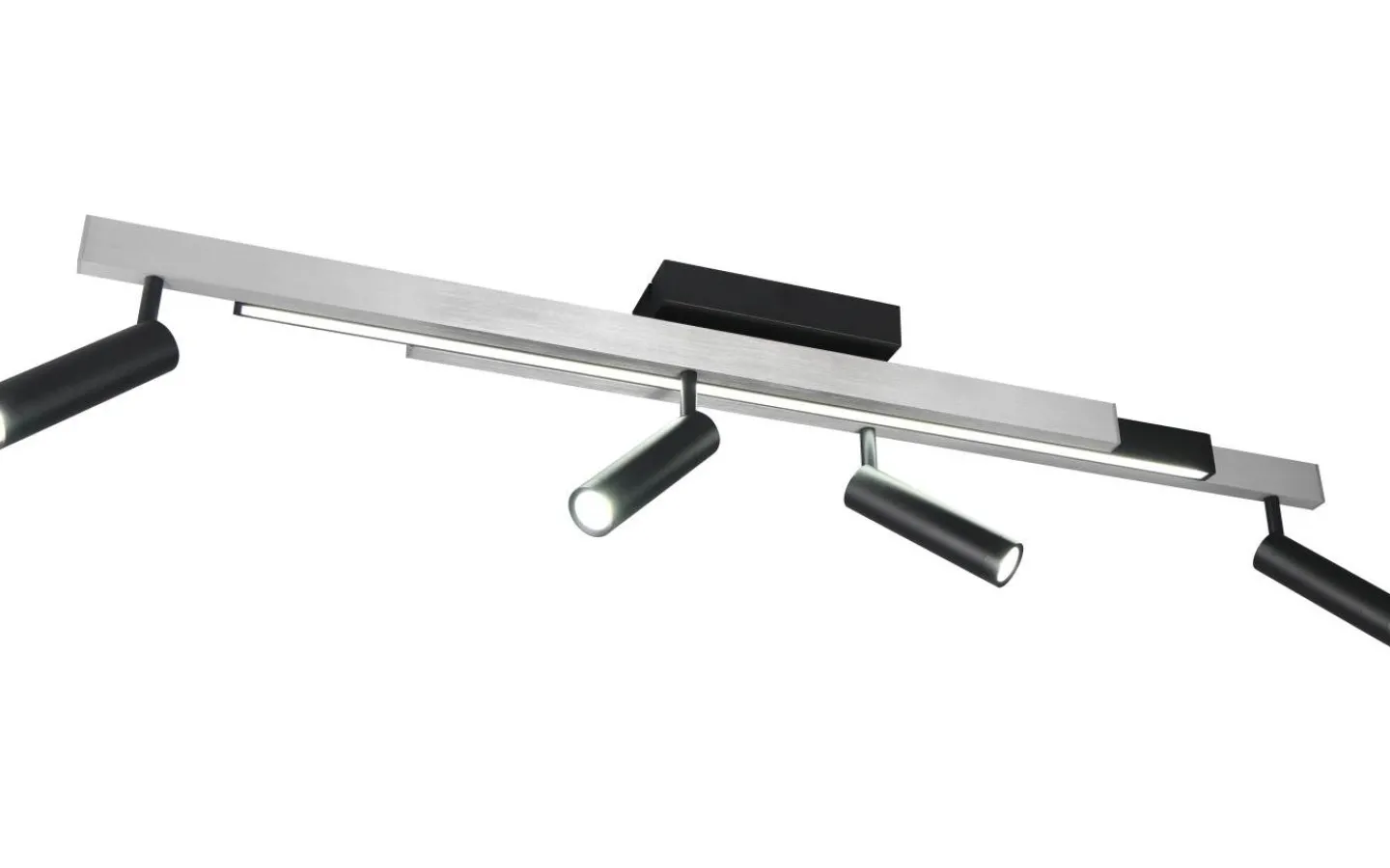 Avlånga Takspotlights|Takspot Med Minst 4 Lampor < Trio Lighting Zeno Spotlight LED 4-delat borstat aluminium/mattsvart
