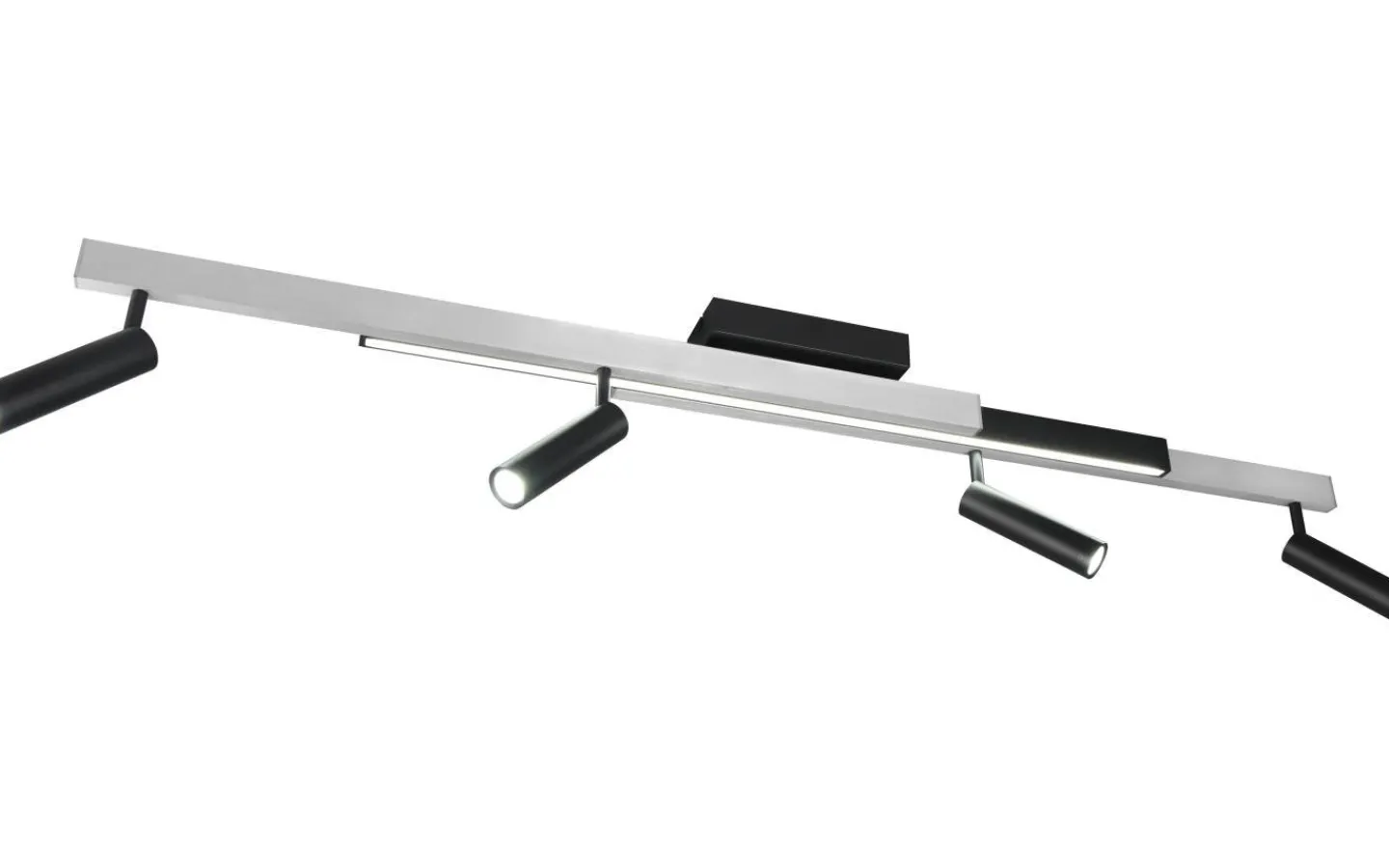 Avlånga Takspotlights|Takspot Med Minst 4 Lampor < Trio Lighting Zeno Spotlight LED 4-delat borstat aluminium/mattsvart