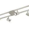 Avlånga Takspotlights|Takspot Med Minst 4 Lampor-Eglo Zeraco Takspotlight 94cm GU10 LED 3000K 6x4,6W Nickel
