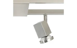 Avlånga Takspotlights|Takspot Med Minst 4 Lampor-Eglo Zeraco Takspotlight 94cm GU10 LED 3000K 6x4,6W Nickel
